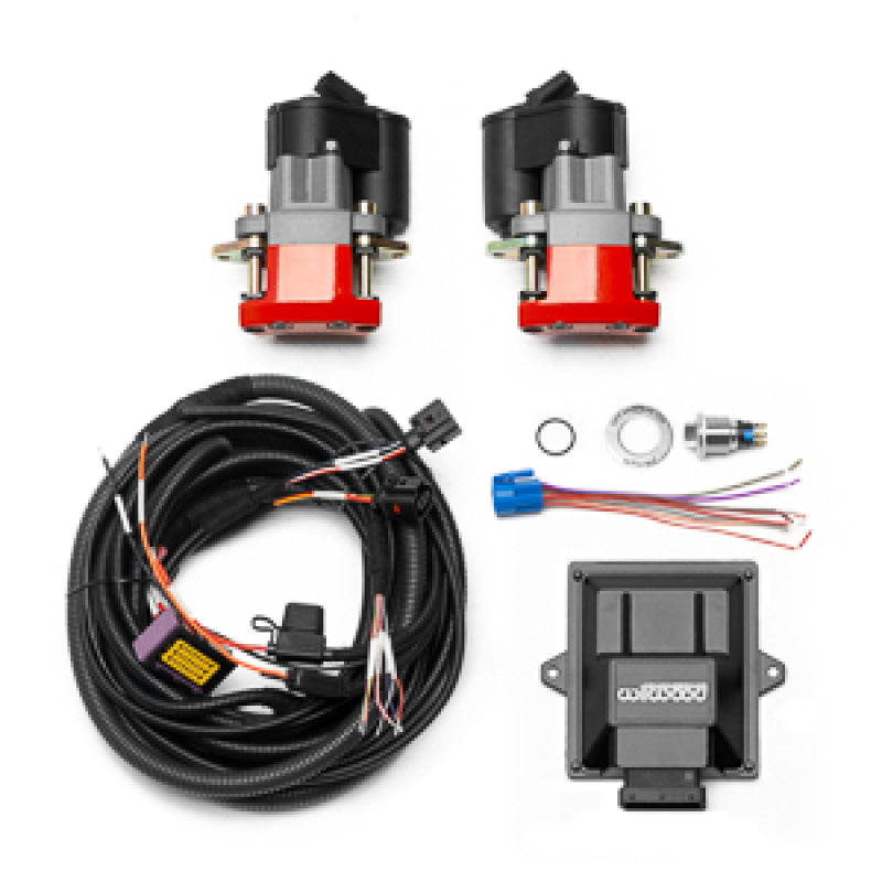 Wilwood Electronic Parking Brake Rear Retrofit Kit w/ Switch Harness - Red Powder Coat Caliper