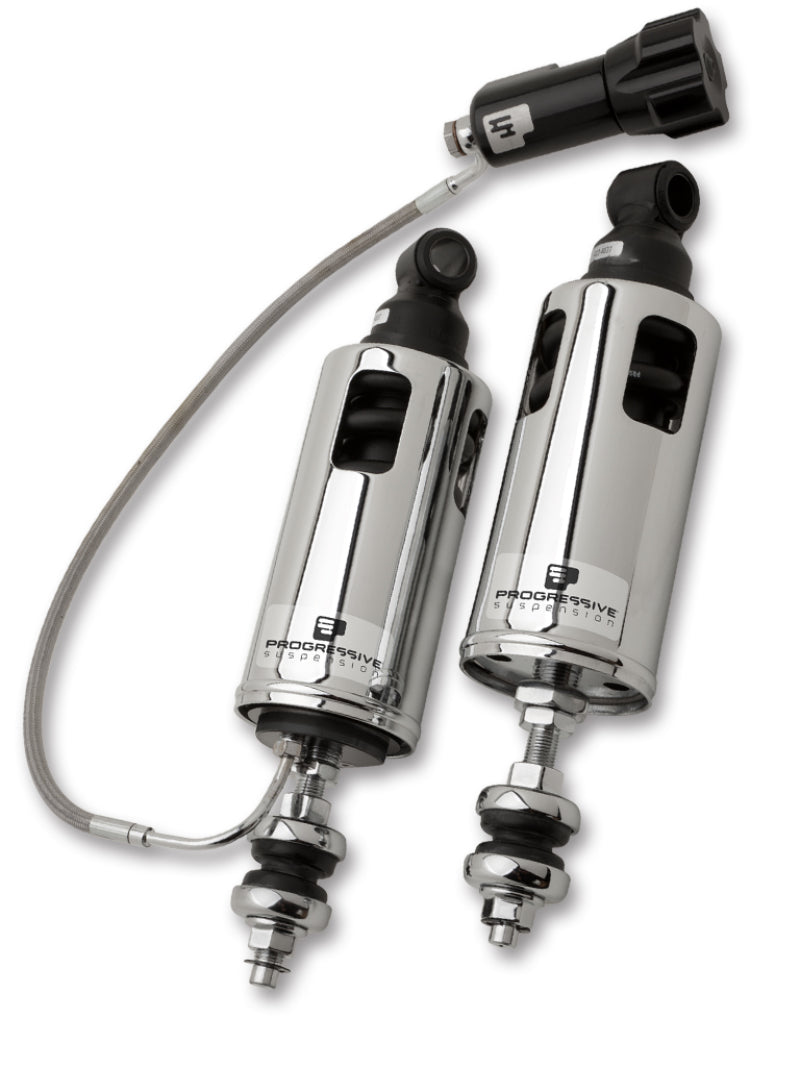 Progressive 00-17 Harley-Davidson Softail 422 Series Shocks w/RAP Heavy Duty - Chrome