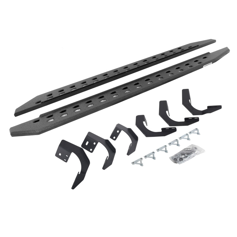 Go Rhino 15-22 Ram 1500 CC 4DR (Clssc Bdy) RB20 Slim Running Boards Kit (w/Brackets) - Bedliner Coat