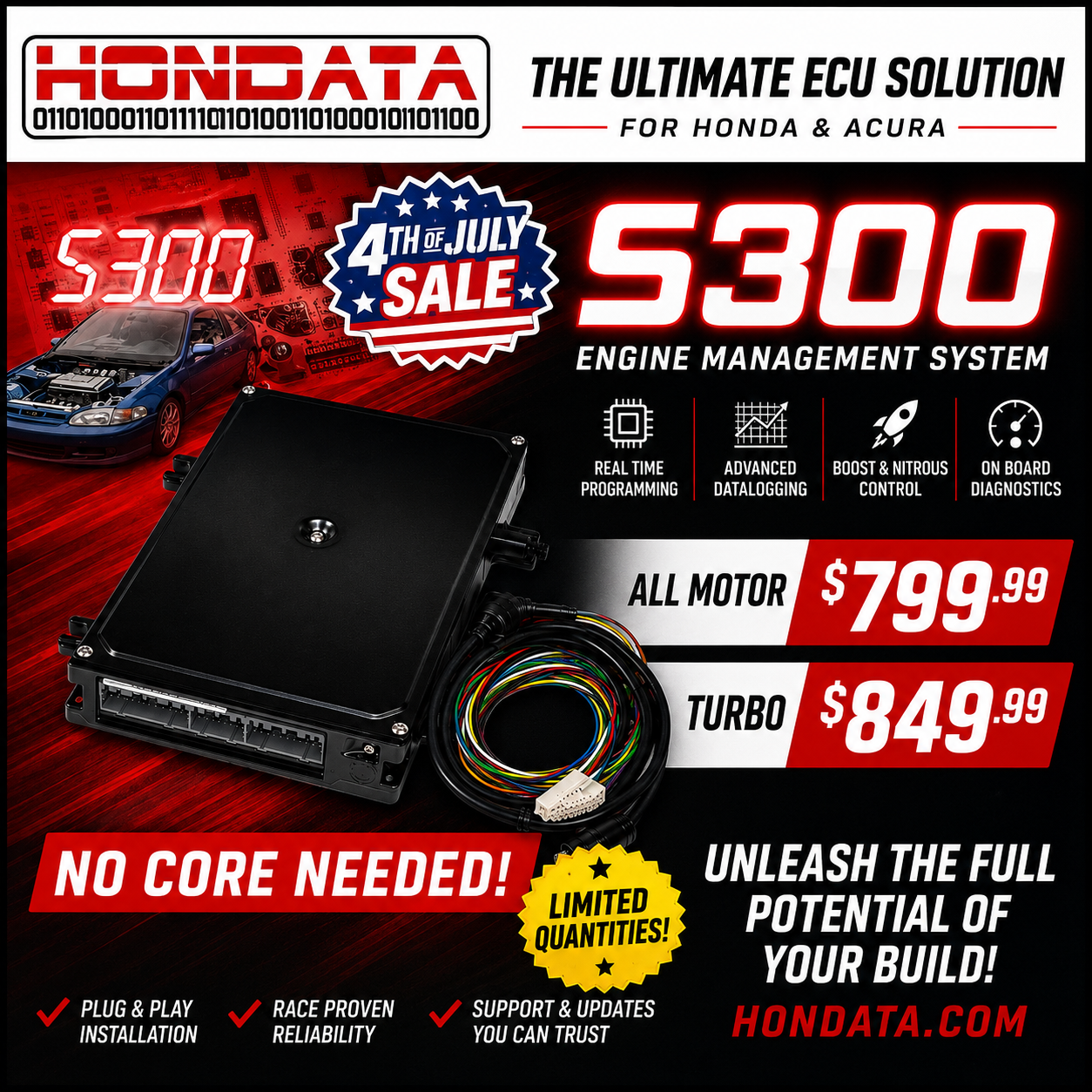 4th of July Sale - Hondata S300