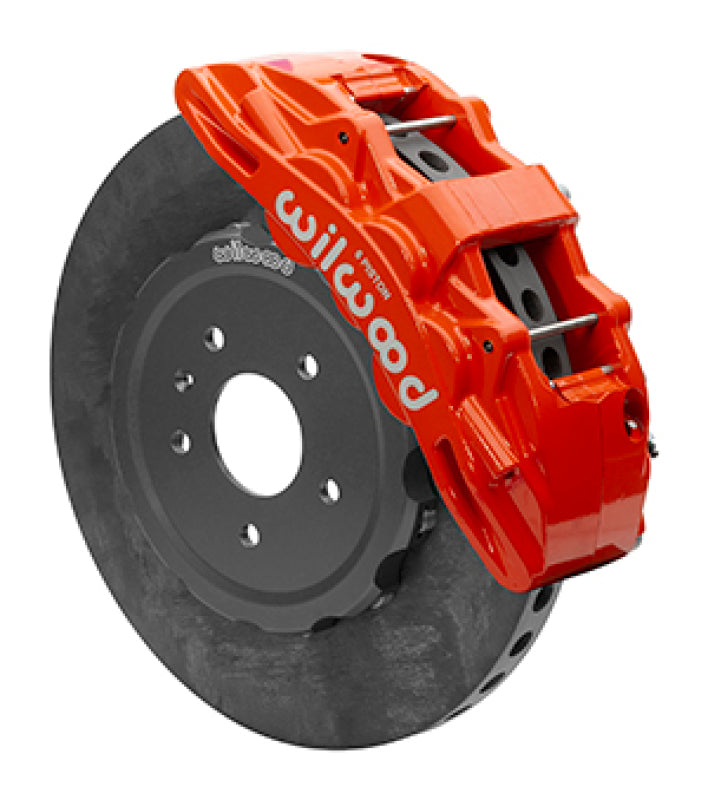 Wilwood SX6R WCCB Carbon-Ceramic Front Brake Kit 15in Plain Face Red 05-13 Chevy Corvette