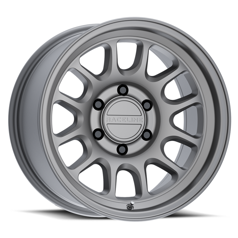 Raceline 958T Rogue 16x8in / 6x139.7 BP / 0mm Offset / 106.1mm Bore - Titanium Wheel