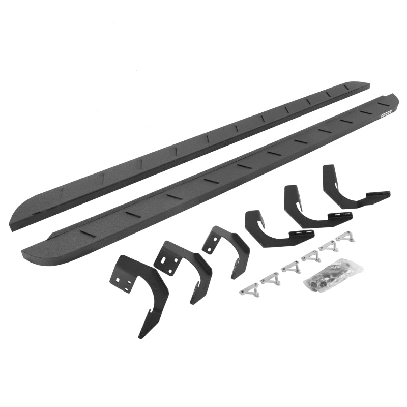Go Rhino 15-22 Ram 1500 CC 4DR (Clssc Bdy) RB10 Slim Running Boards Kit (w/Brackets) - Bedliner Coat