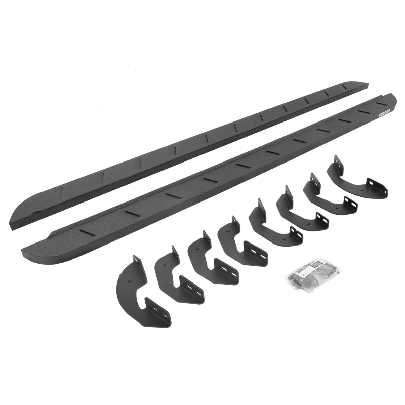 Go Rhino 07-21 Toyota Tundra Crew Max 4DR RB10 Slim Running Boards Kit (w/Brackets) - Bedliner Coat