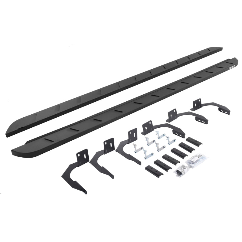 Go Rhino 10-22 Ram 2500/3500HD Crew Cab 4DR RB10 Slim Running Boards Kit (Incl. Brackets) - Tex. Blk