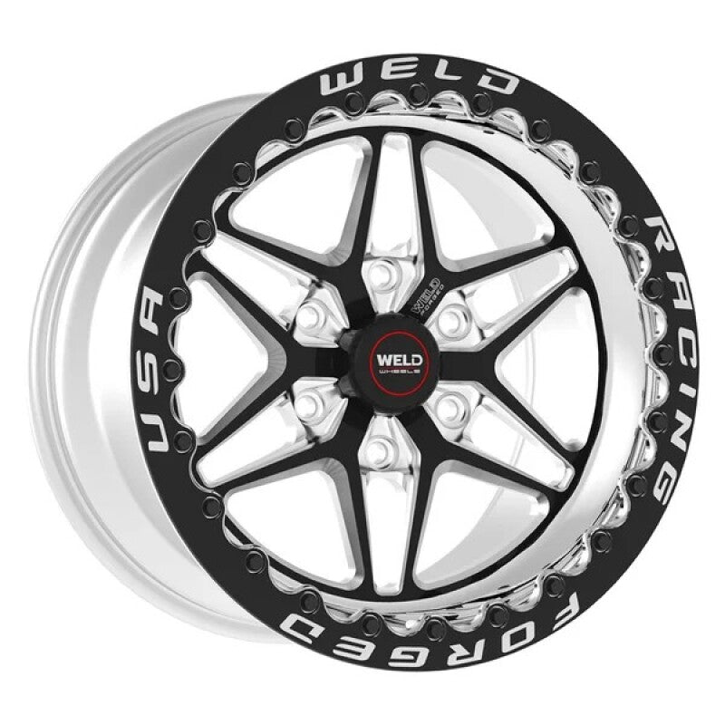 Weld S81 17x10 / 5x115 BP / 6.7in BS Black Wheel (High Pad) - Black Single Beadlock MT
