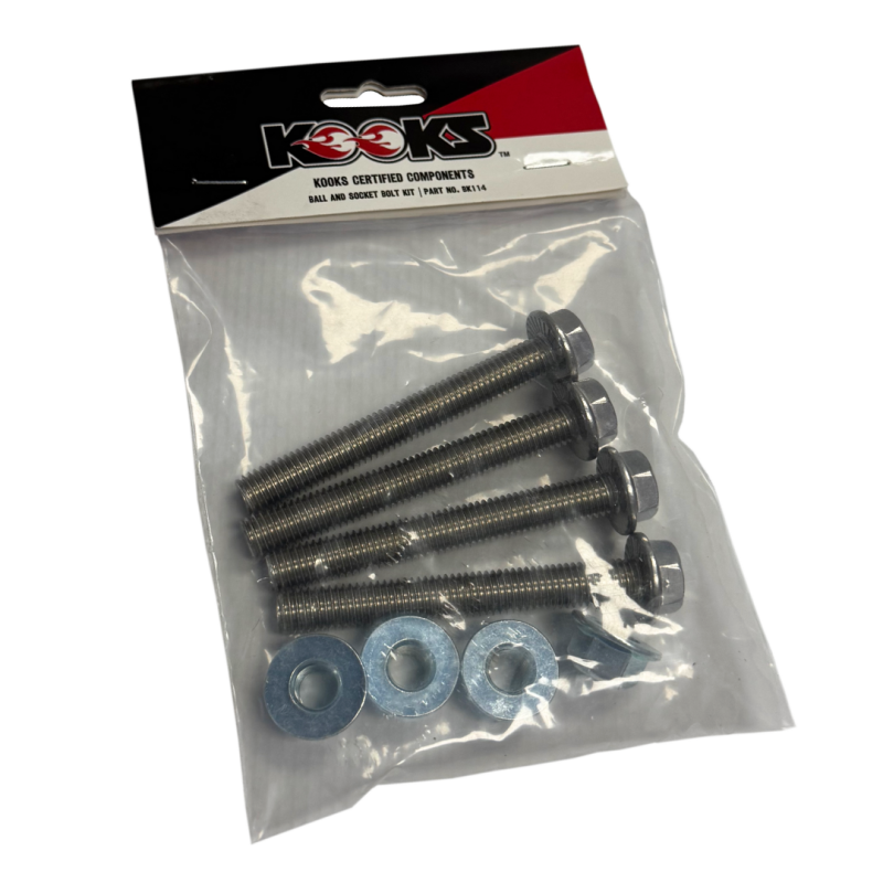 Kooks Ball and Socket Bolt Kit (4 M10 x 75 Flange Bolts/ 4 M10 Flange Nuts)