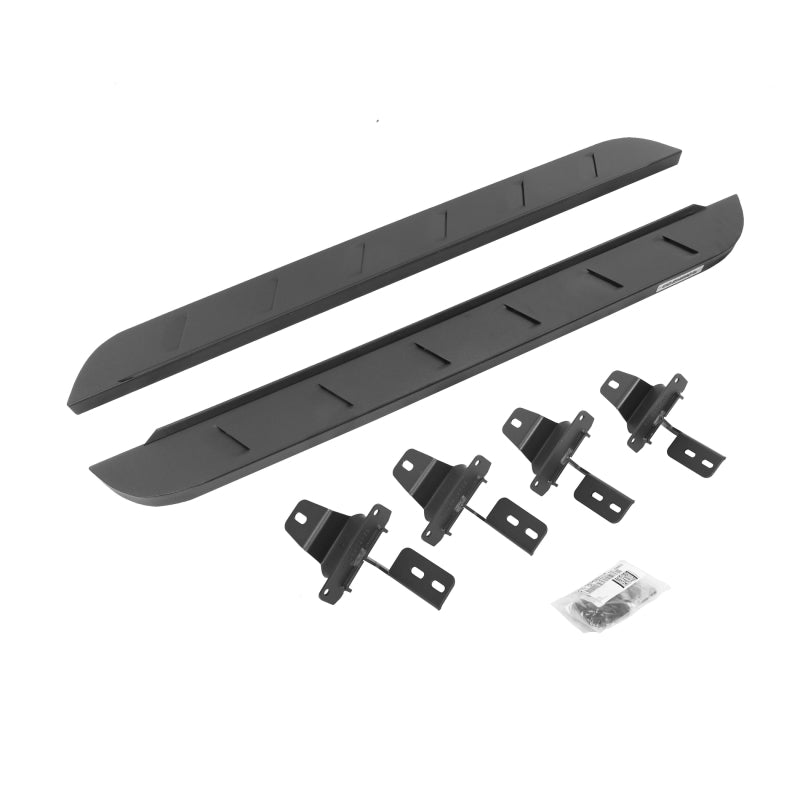 Go Rhino 18-22 Jeep Wrangler JL 2DR RB10 Slim Running Boards Kit (Incl. Brackets) - Tex. Blk