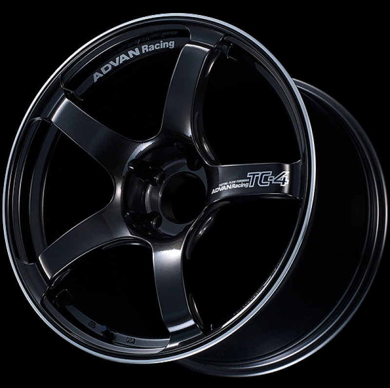 Advan TC4 18x8.5 +45 5x112 Black Gunmetallic Wheel and Ring