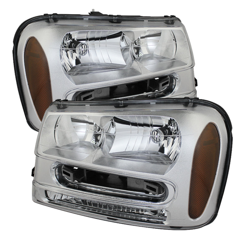 xTune Chevy Trailblazer 02-09 Crystal Headlights Chrome HD-JH-CTB02-AM-C