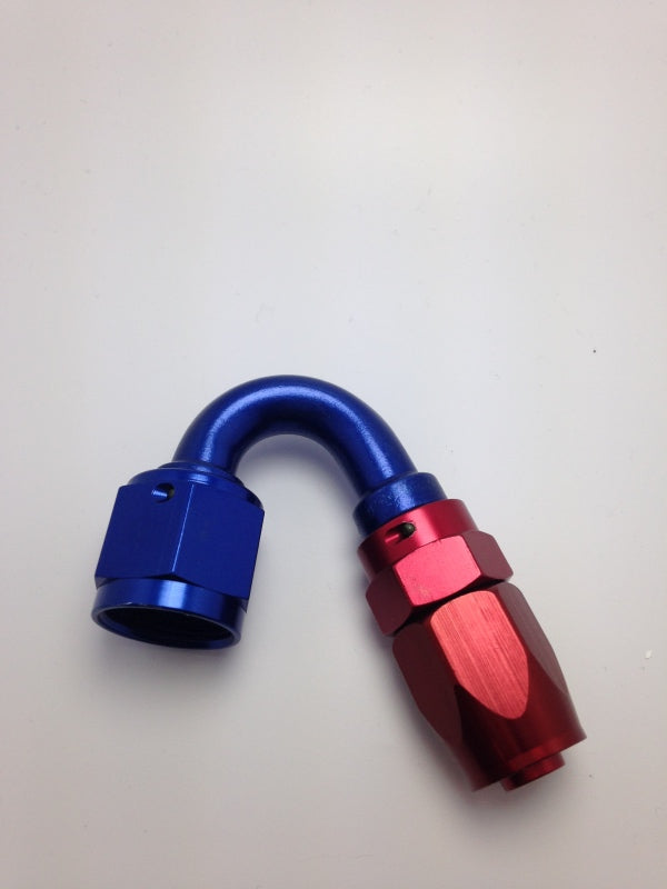 Fragola -6AN x 150 Degree Pro-Flow Hose End - Blue/Red