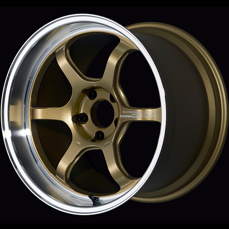 Advan R6 18x9.5 +05 5x114.3 Machining and Racing Brass Gold Wheel