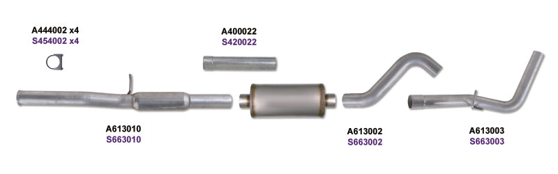 Diamond Eye KIT 3in Catback DUAL GAS SS CHEVY/GM 4.8L 5.3L 1500