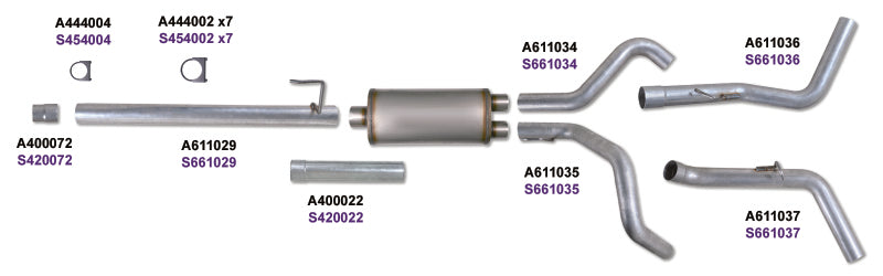 Diamond Eye KIT 3in Catback DUAL GAS AL FORD 5.4L F150 04-08