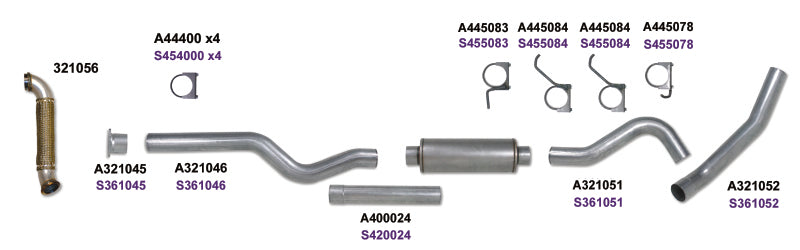 Diamond Eye KIT 4in Catback Single w/ TDP AL 04-05 Chevy/GMC 6.6L Duramax 2500/3500