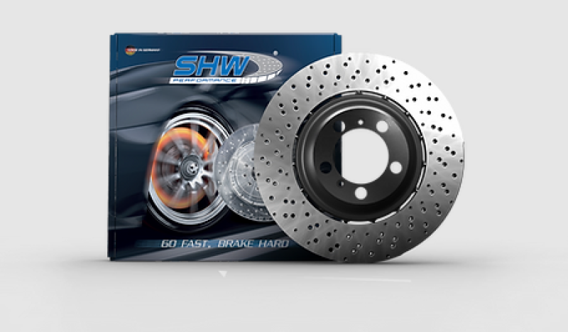 SHW 18-19 Porsche 911 GT3 4.0L w/o Ceramics Right Rear Drilled-Dimpled LW Brake Rotor (99135240880)