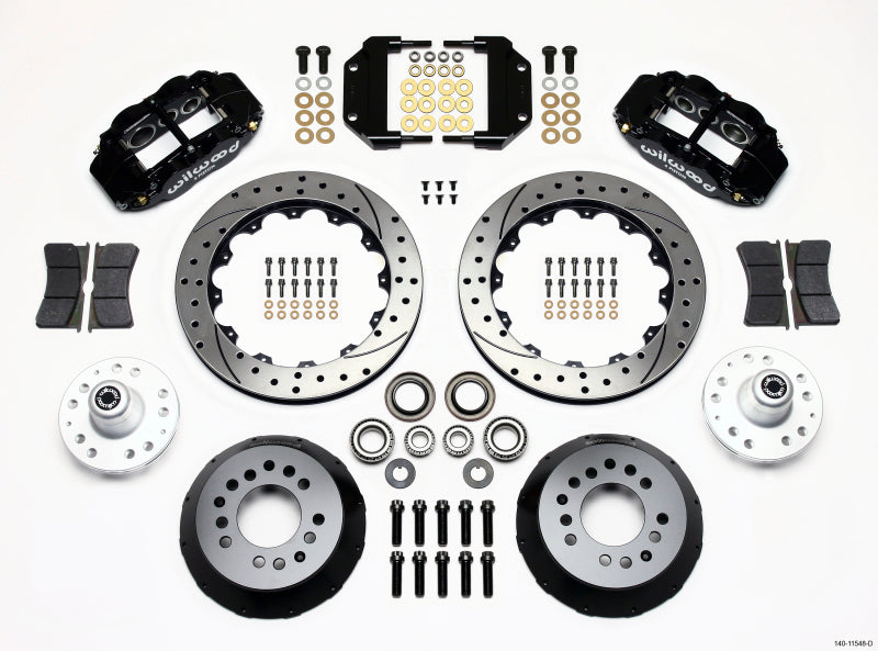 Wilwood Narrow Superlite 6R Front Hub Kit 12.88in Drilled Magnum Force Drop Spindle