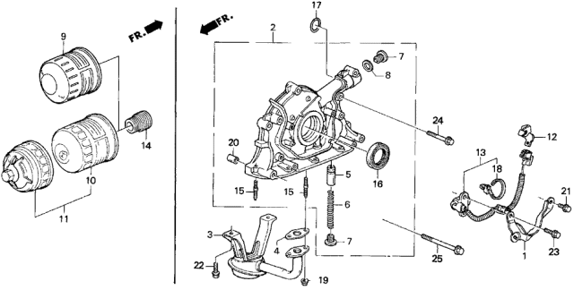 Honda - B-Series Oil Pump Front Crankshaft Seal (38x50x7.4)