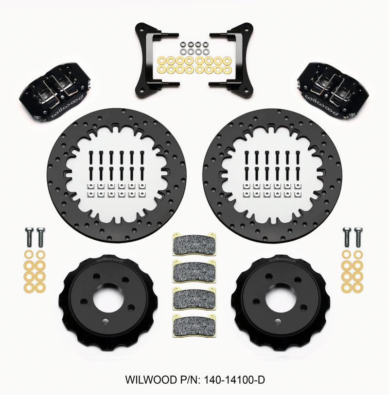 Wilwood Dynapro Radial Front Drag Kit 12.90in Drilled 15-23 Mustang