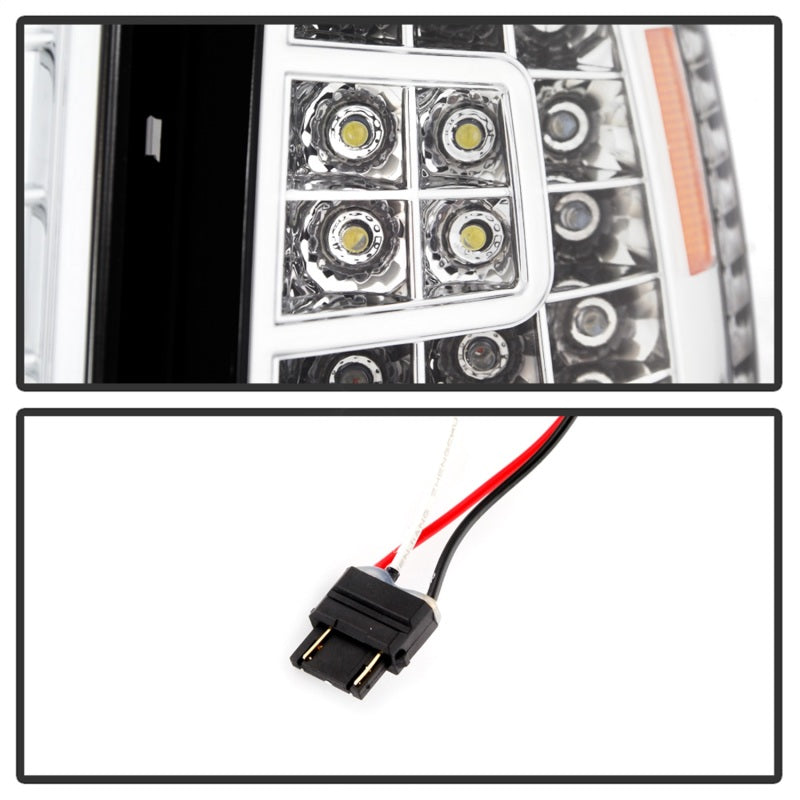 xTune Ford F150 97-03 Crystal Headlights w/ Clear LED Corners Chrome HD-ON-FF15097-LED-SET-C