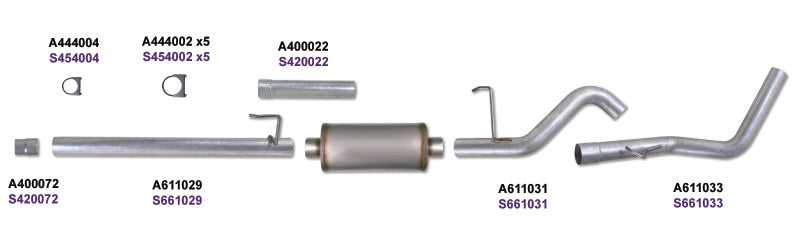 Diamond Eye KIT 3in Catback Single GAS AL FORD 5.4L F150 04-08