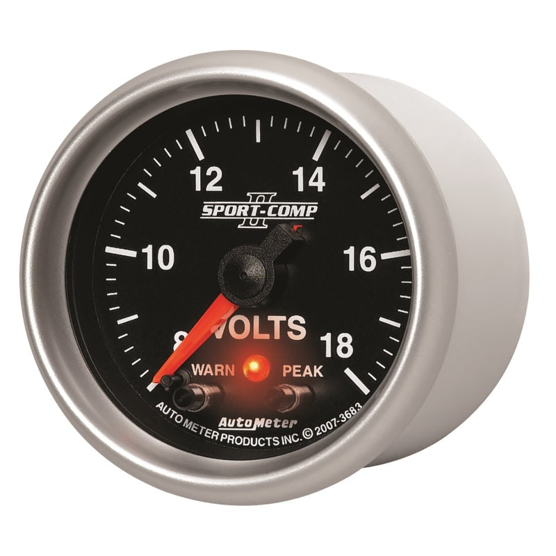 Autometer Sport-Comp II 2-1/16in Digital Voltmeter Gauge - 18V
