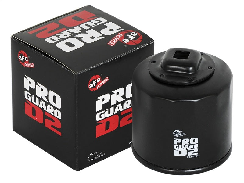 aFe Pro GUARD D2 Oil Filter 02-17 Nissan Cars L4/ 04-17 Subaru Cars H4 (4 Pack)
