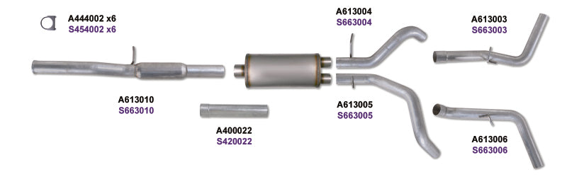 Diamond Eye KIT 3in Catback DUAL GAS AL CHEVY/GM 4.3L 5.3L 1500