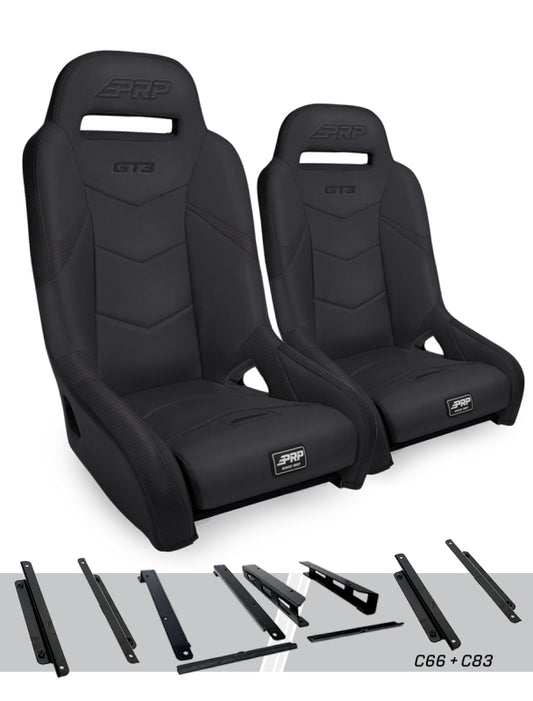 PRP Honda Talon GT3 Suspension Seats Kit (Pair) - Black