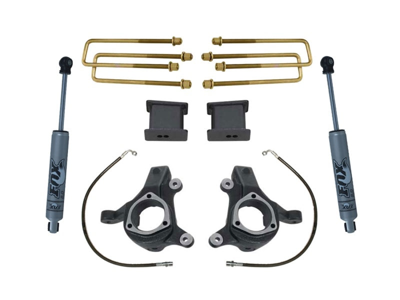 MaxTrac 07-16 GM C1500 2WD w/Cast Steel Susp. 3in/1in Spindle Lift Kit w/FOX Shocks