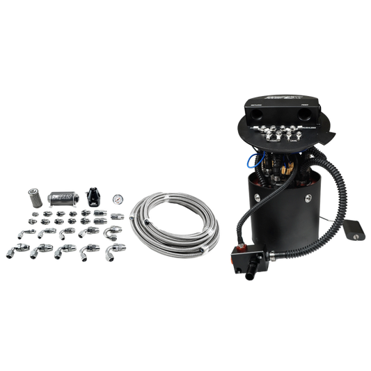 DeatschWerks X3 Series Fuel Pump Module w/ Triple DW400 Pumps/PTFE Plumbing Kit 11-24 Ford Mustang