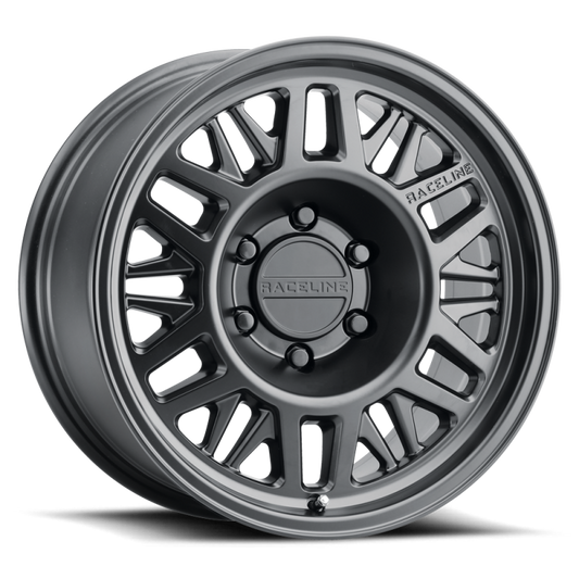 Raceline 451B Ryno TR 18x9in / 6X135 BP / 0mm Offset / 87.1mm Bore - Satin Black