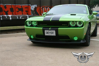 Oracle 08-14 Dodge Challenger LED Projector Headlight Halo Kit - Green