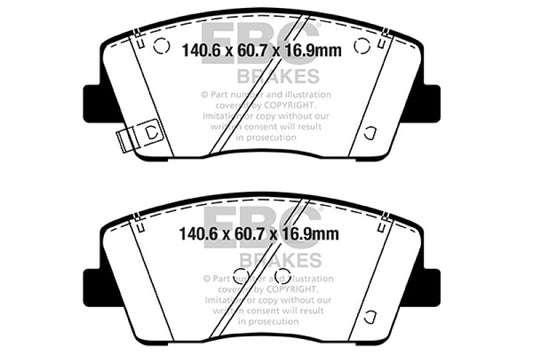 EBC 2019+ Genesis G70 2.0T Redstuff Front Brake Pads