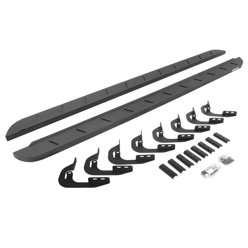 Go Rhino 15-19 GMC Sierra 2500/3500HD DC 4DR RB10 Slim Running Boards Kit (w/Brackets) - Bedliner Ct