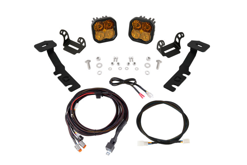 Diode Dynamics 19-25 Toyota RAV4 SS3 LED Ditch Light Kit - Sport Yellow Combo
