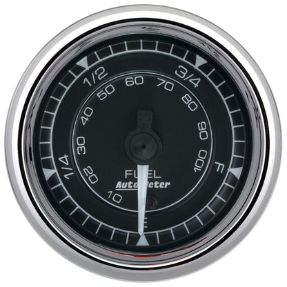 AutoMeter Chrono 2-1/16in 0-280 Ohm Programmable Fuel Level Gauge - Chrome