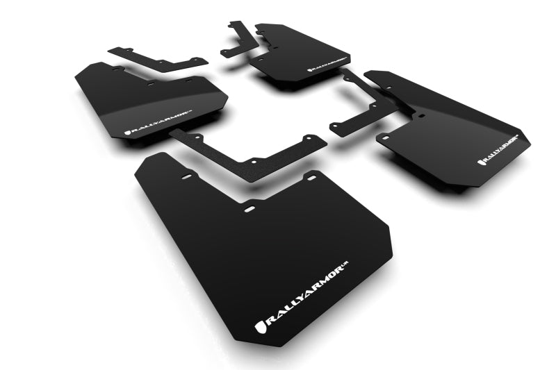 Rally Armor 24-25 Tesla Cybertruck Black UR Mud Flap White Logo