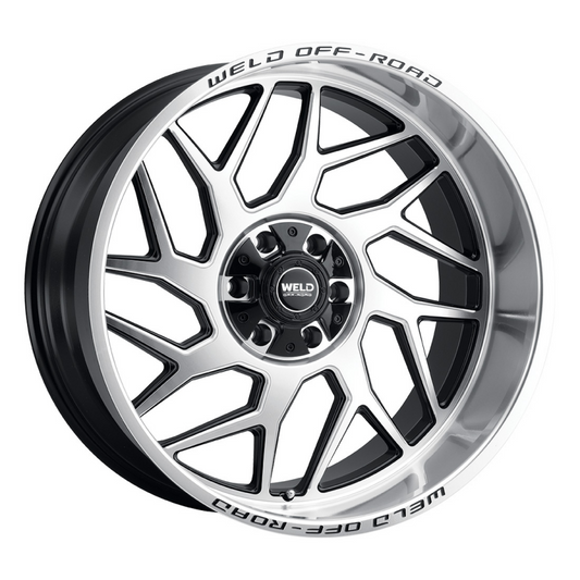 Weld Fulcrum 20x9 / 5x127 / 5 BS / 87.1 HB - Gloss Black Machined - Non-BL Wheel