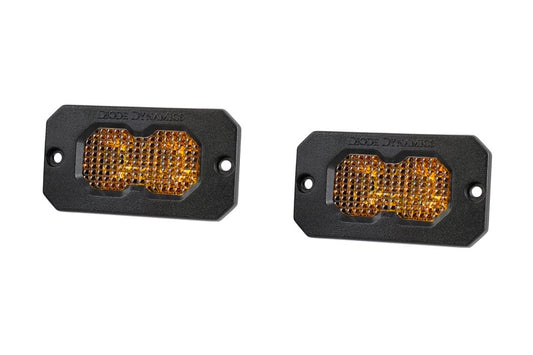 Diode Dynamics C2 2.0 Sport Yellow Flood Flush ABL (Pair)