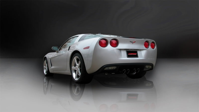 Corsa 06-08 Corvette C6 Sport Cat-Back Dual Rear Exit w/ 3.5in Black PVD Tips