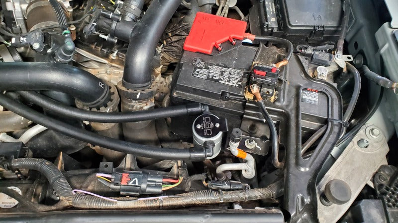 J&amp;L 22-25 Ford Bronco Raptor 3.0L EcoBoost PCV Side Oil Separator 3.0 - Clear Anodized