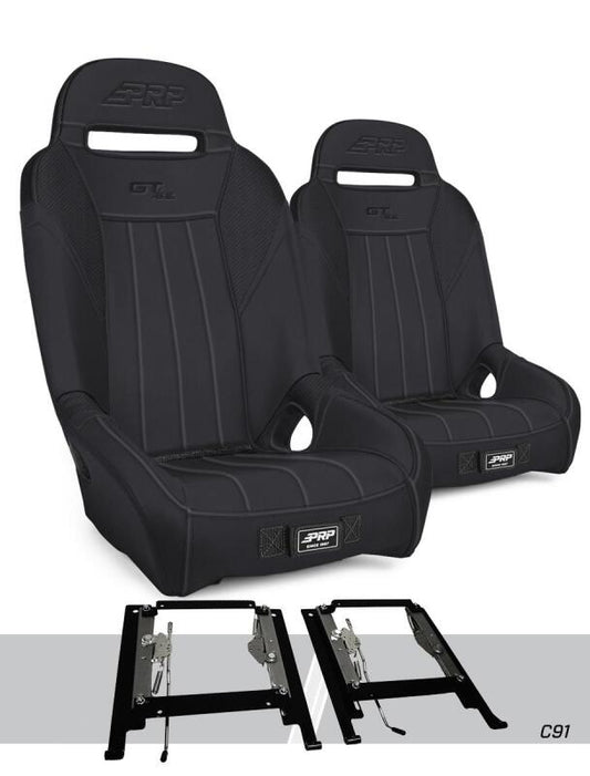 PRP GT3 Suspension Seats Kit for Can-Am Maverick X3 (Pair) - Black