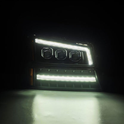 AlphaRex 03-06 Chevy Silverado 1500/2500HD/3500HD/Avalanche Black NOVA LED Proj Headlights