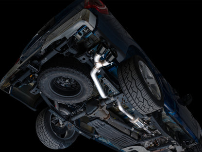 AWE 21-25 Ford F150 (14th Gen Reg Cab) Cat-Back Exhaust - 4.5in Dual Side Exit Diamond Black Tips