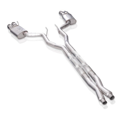 Stainless Works 18-21 Ford Mustang GT 3in Legend Series Catback X-Pipe w/Quad Tips w/o Active Valves