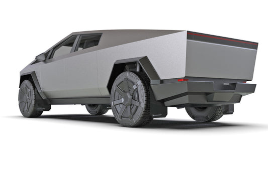 Rally Armor 24-25 Tesla Cybertruck Black UR Mud Flap Metallic Black Logo