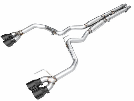 AWE 2024 Ford Mustang GT Fastback S650 RWD Track Edition Cat-Back Exhaust w/ Quad Diamond Black Tips
