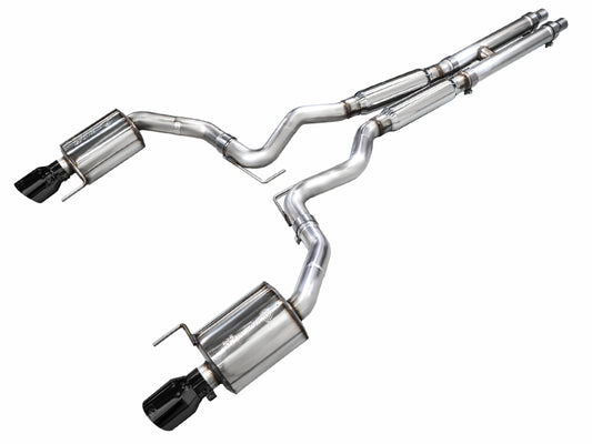 AWE Tuning 2024 Ford Mustang GT Fastback S650 RWD Touring Catback Exhaust w/ Dual Diamond Black Tips
