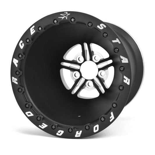 Race Star 63 Pro Forged DBL Bead Liner 16x18 5x5.00BC 5.00BS Black Anodized/Machined Wheel